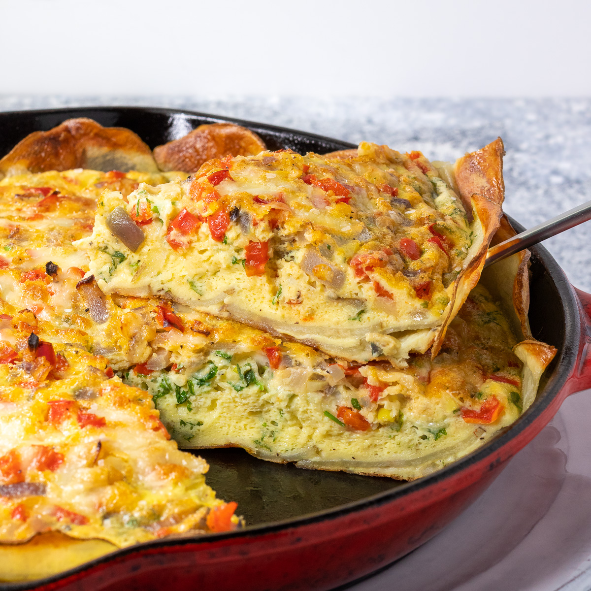 Russet-Crust Roasted Vegetable Frittata - Off-Script