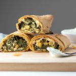 Ellen of Off-Script Recipes shares her Original Recipe for Smashed Chickpea & Spinach Phyllo Roll-Ups