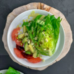 Ellen of Off-Script Recipes shares her Original Recipe for Citrus & Avocado Wedge Salad with Pepita-Curry Vinaigrette
