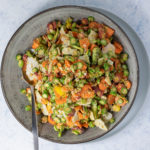 Ellen of Off-Script Recipes shares her Original Recipe for Shaved Asparagus & Carrot Salad with Pistachio Vinaigrette
