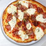Ellen of Off-Script Recipes shares her Original Recipe for Smashed Tomato & Sopressata Pizza