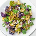 Ellen of Off-Script Recipes shares her Original Recipe for Roasted Rainbow Cauliflower with Ricotta Salata & Hazelnuts