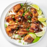 Ellen of Off-Script Recipes shares her Original Recipe for Soy-Miso Chicken over Sticky Rice